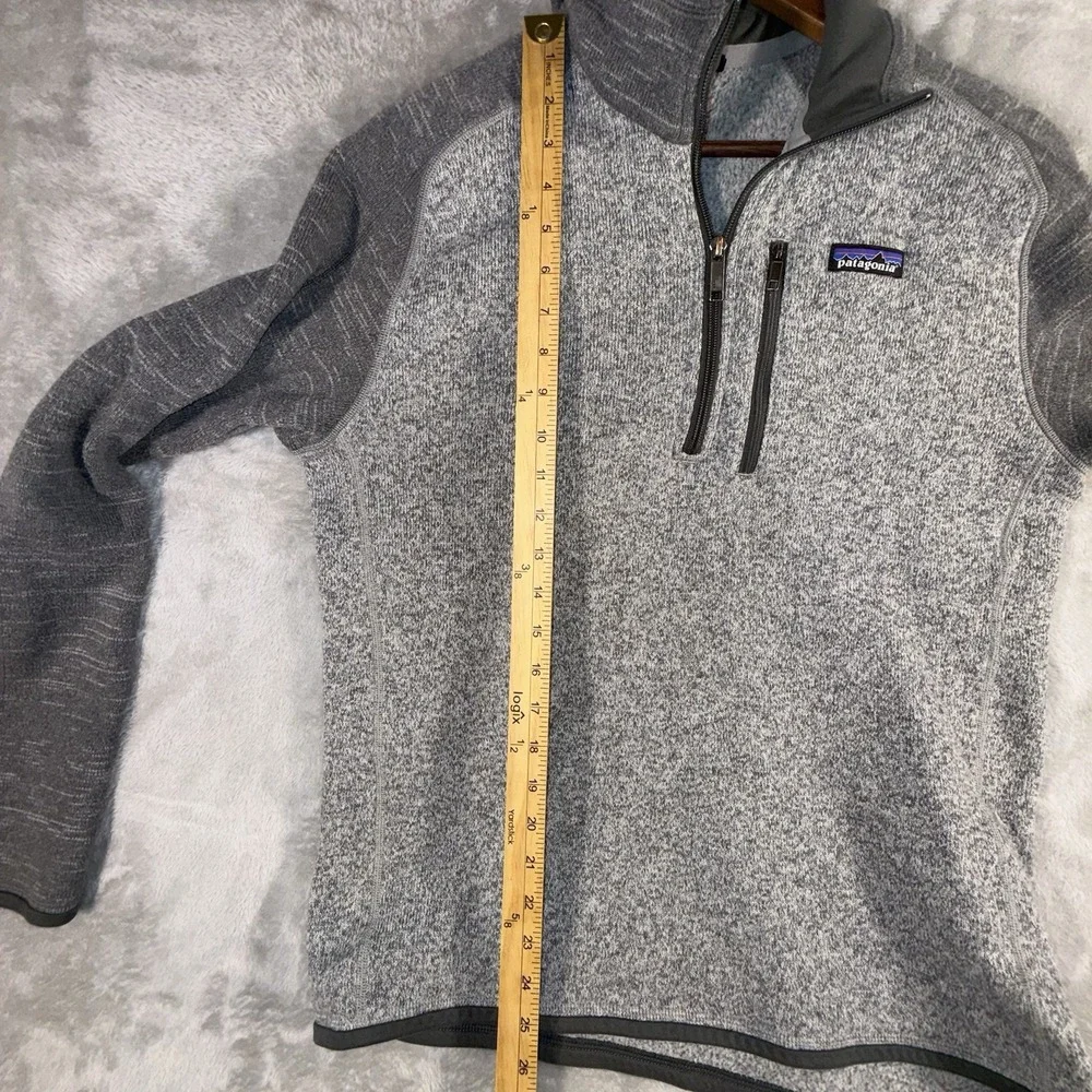 Patagonia Better Sweater 1/4 Zip Mens Medium Grey Charcoal Fleece Pullover 25522